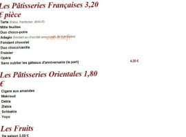 Aux Artisans de Neuilly menu