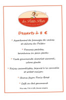 Le Logis Saint Martin menu