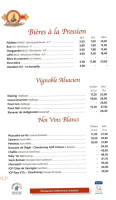 La Taverne Paillette menu