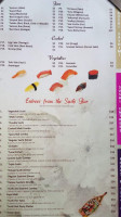 Saga Steakhouse Sushi menu