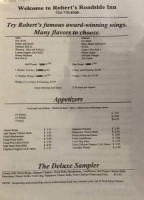 Robert's Roadside Inn menu