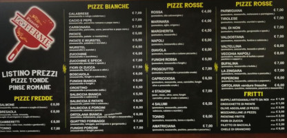 Pizzeria Le Terme menu