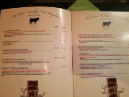 La Poya Les Coches menu