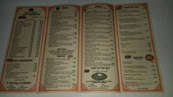 Roosevelt's American Homestyle Deli menu