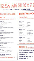 Steam Theory Brewing Company menu