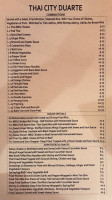 Thai City Restaurant menu