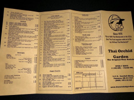 Thai Orchid Garden menu