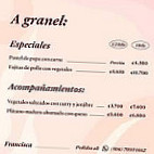 Francisca menu