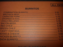 Burritos El Chavo menu