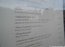 Zum Alten Zollberg menu