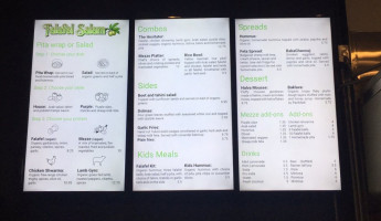 Falafel Salam menu