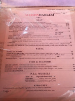 Maison Harlem menu