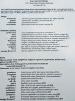 Luca Cucina Italiana menu