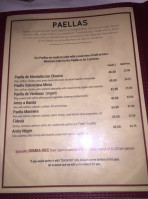 La Paella menu