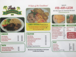 Leon's Caribbean Food menu