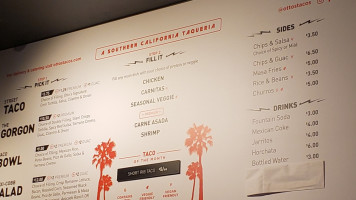 Otto's Tacos menu