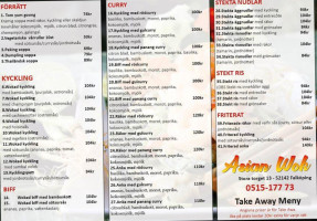 Asian Wok menu