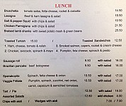 Lane Cafe menu