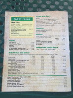 Papa's Tacos menu