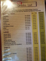 Millenium Balti menu