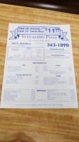 Verrazano Pizza menu