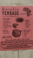 Yemsade menu