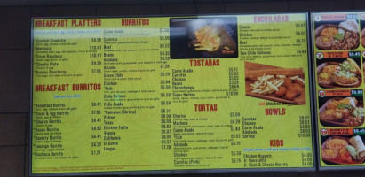 Filiberto's Mexican Food menu