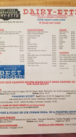 Dairy Ette Restaurant menu