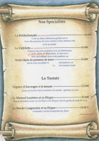 Le Grill du Gaillard menu