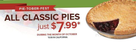 Shari's Cafe Pies menu