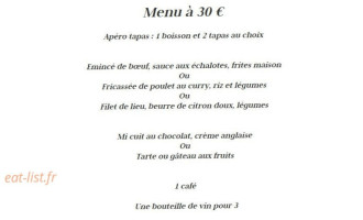 Les Tonneaux menu