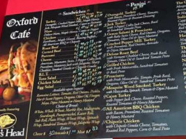 Oxford Cafe menu