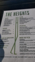 The Heights menu