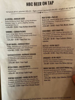 Hermosa Brewing Company menu