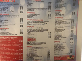 Strati Burgers menu