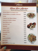 Havanazucar Cuban menu