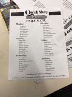 Quick Shop Deli menu