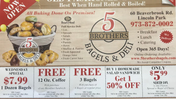 5 Brothers Bagels Deli food