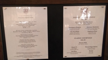 The Ahwahnee menu