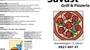 Sävast Grill And Pizzeria menu