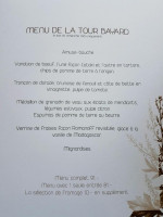 Nouvo Bourg menu