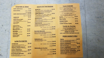 Señor Taco Too menu