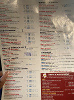 Andy's Frozen Custard menu