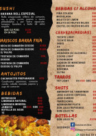 Havana Restaurant Bar menu