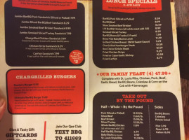 Dustin's B Q menu