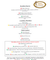 Tower Church Bistro menu