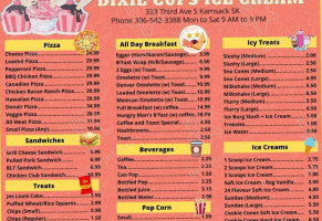 Dixie Cups Ice Cream menu