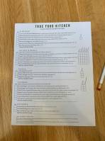 True Food Kitchen menu