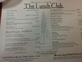 Marco And Co. Catering menu