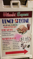 Hibachi Express menu